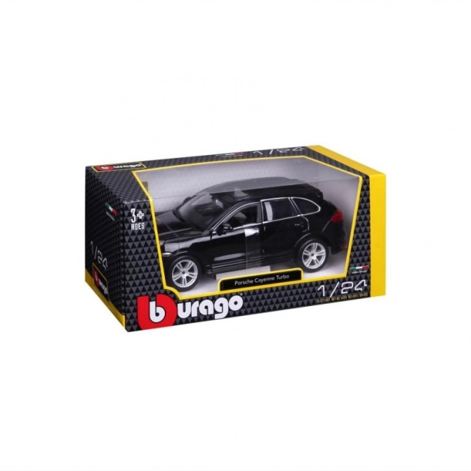 Model metalic Porsche Cayenne Turbo negru la scară 1/24