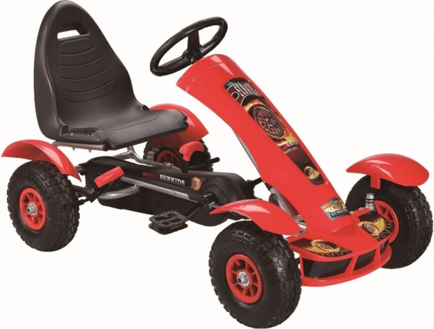 Kart cu pedale rosu