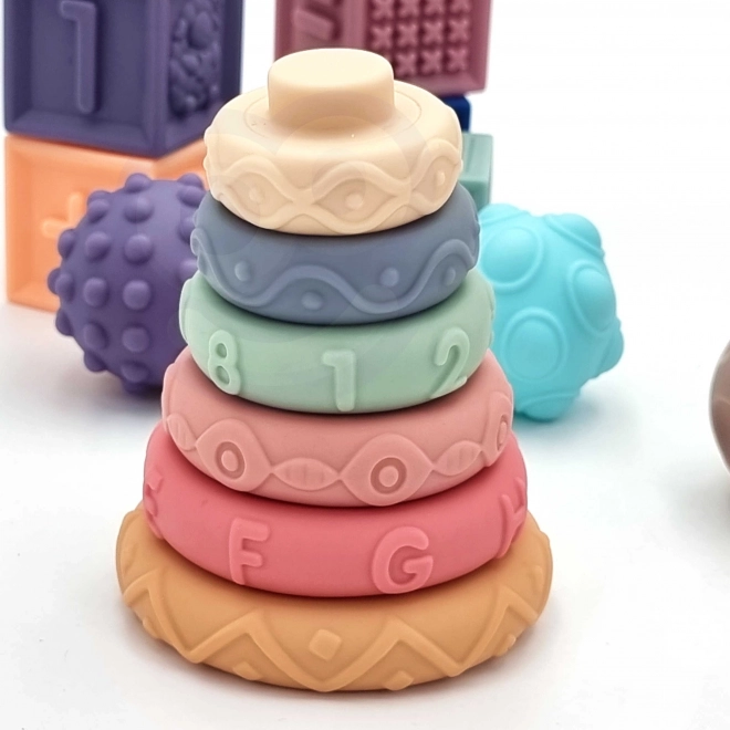 Klocki senzoriale interactive 23 piese Woopie