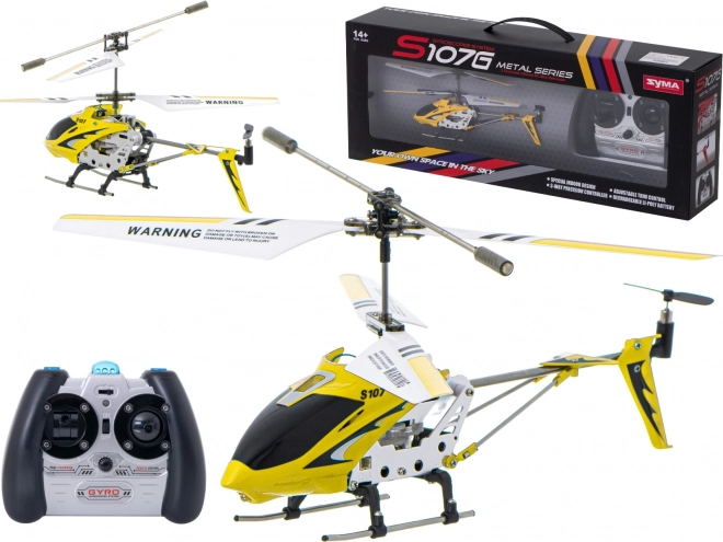 Helicopter RC cu telecomandă Syma albastru – Galben