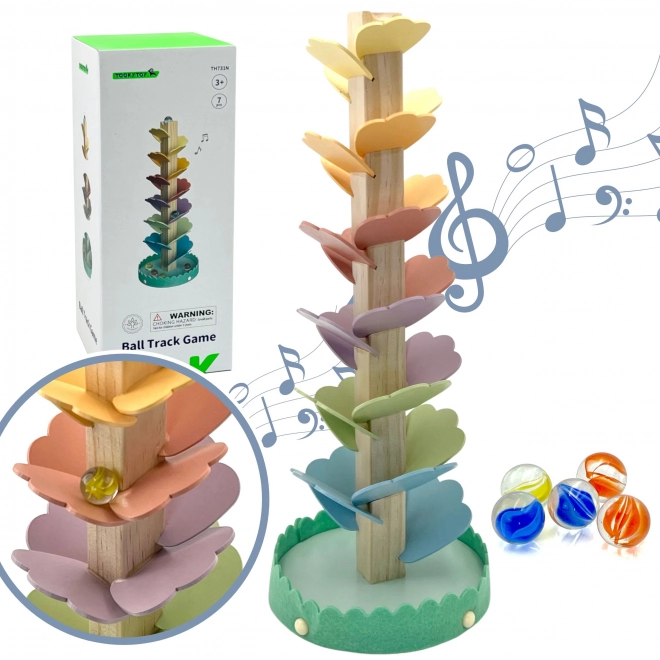Turnul Spiralat de Lemn Tooky Toy pentru Copii