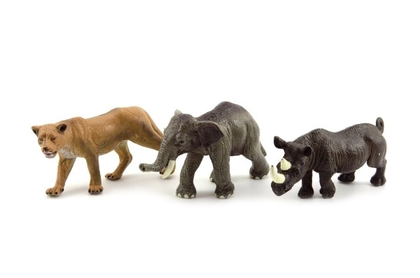 Animale Safari Zoo din plastic 10cm set 12 bucăți