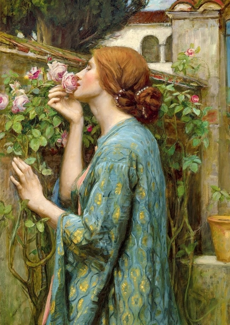 Puzzle 1000 piese John William Waterhouse Dușe de Trandafir