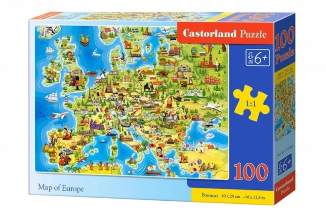 Puzzle Harta Europei 100 Piese