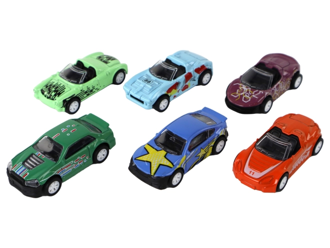 Colecție colorată de 6 mașinuțe 1:64