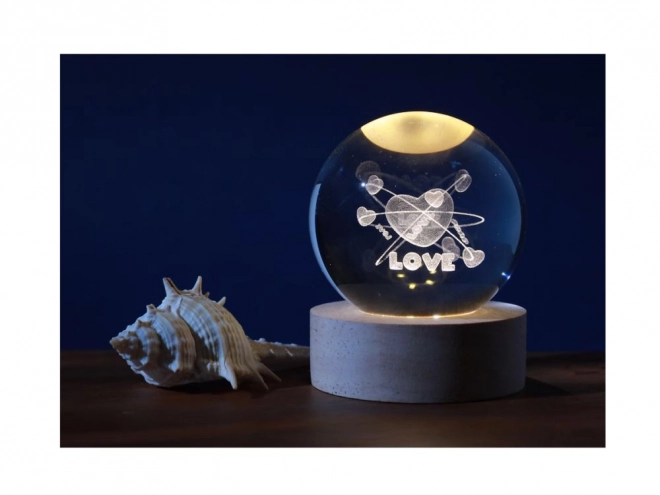 Lampă de cristal Love 6 cm