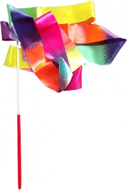 Panglică colorată pentru gimnastică și dans, 205 x 5 cm