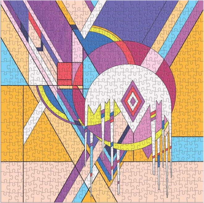Puzzle pătrat metalic GALISON Frank Lloyd Wright: Sfere Înghețate 500 de piese