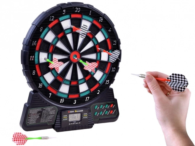 Ţintă electronică pentru darts cu 18 jocuri