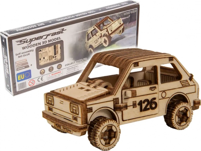 Puzzle 3D din lemn - Model mașină de raliu