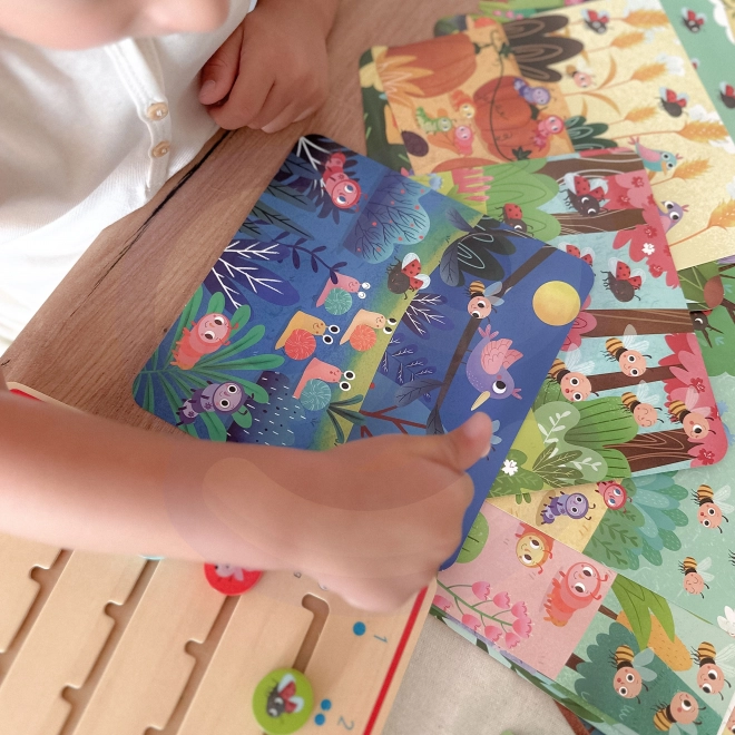 Tooky Toy joc din lemn Învățarea numărării animalelor