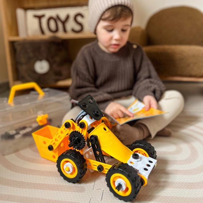Set construcție vehicule 8 în 1 WOOPIE