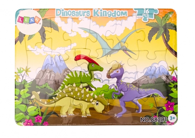 Puzzle colorate pentru copii cu dinozauri