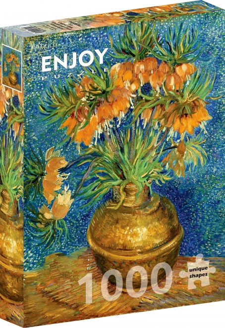 Puzzle de artă Vincent Van Gogh: Flori cu vază de cupru 1000 piese