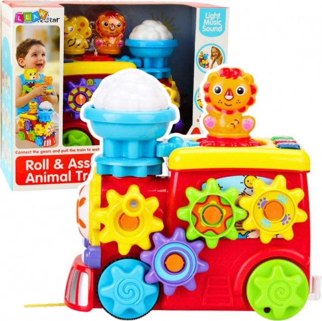 Locomotiva muzicală interactivă pentru copii Colorată