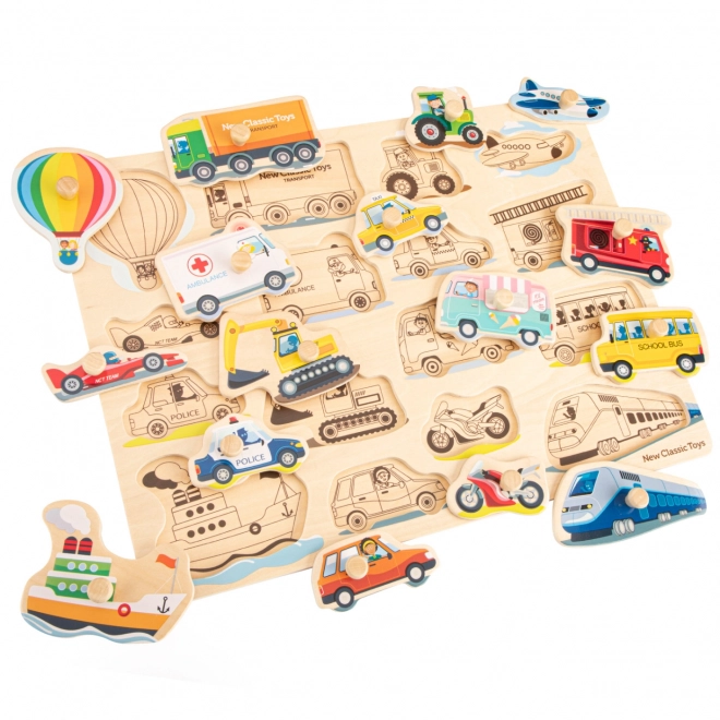 Puzzle Încărcare Vehicule de Transport din Lemn