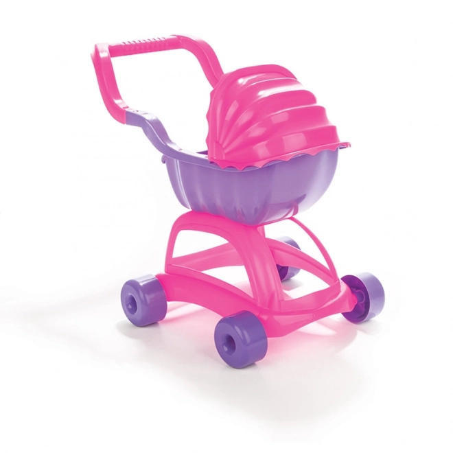 Cărucior de jucărie din plastic cu copertină