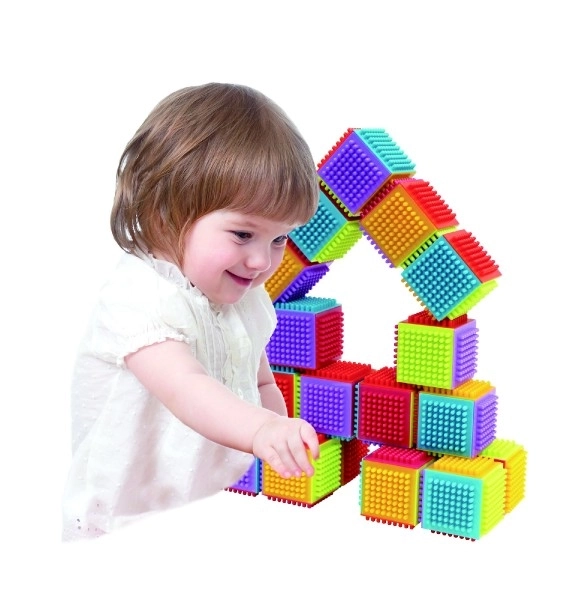 Set de construcție cu cuburi Little Hero pentru copii de la 12 luni