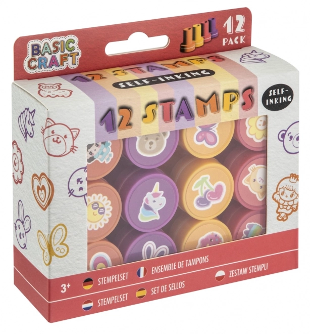 Ștampile Vesele Basic Craft auto-colorante 12 buc