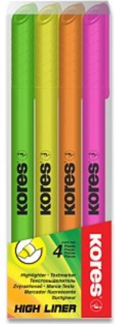Kores Evidențiatoare High Liner Set 4 Buc