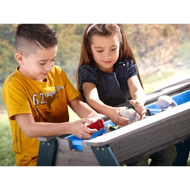 Masa de picnic Axi Nick cu containere pentru nisip/apă și umbrelă