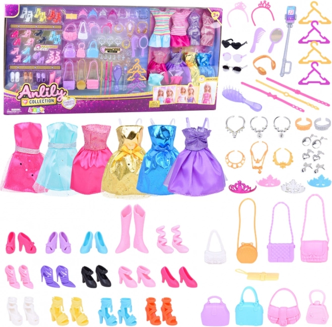 Set Mare de Modă Anlily Rochii și Accesorii 65 buc