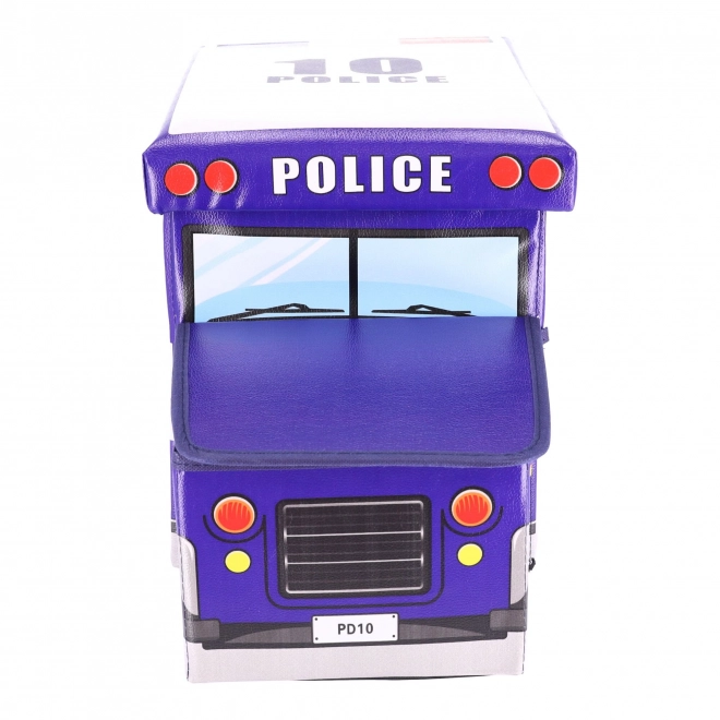 Container pentru jucării cu puf - Mașină de poliție