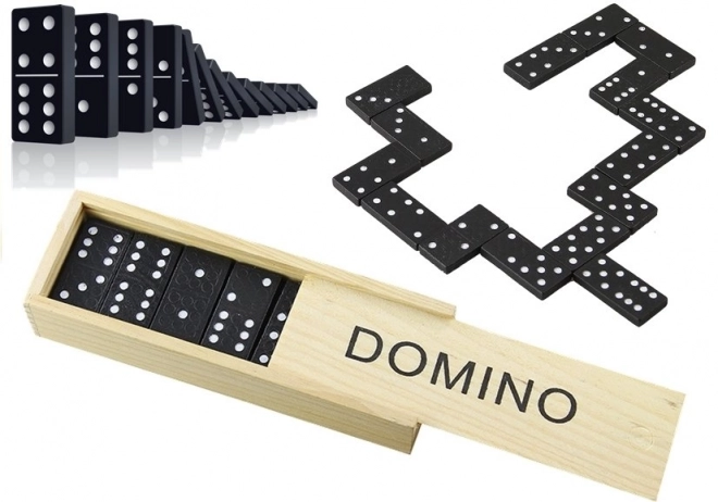Joc Domino în Cutie de Lemn