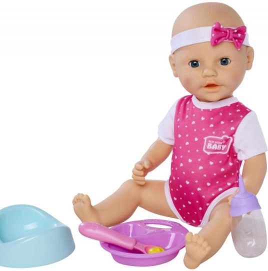 Păpușa Nou Născut Bebeluş Flămând 38 cm