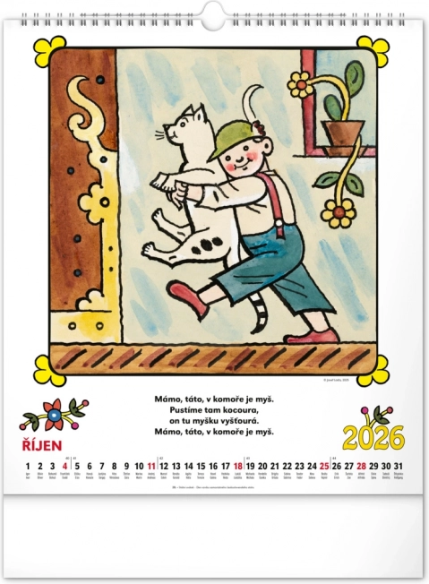 Calendar de perete Josef Lada - Rime 2026