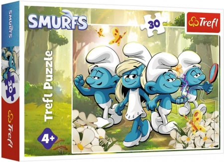 Puzzle Ștrumfii – aventuri, 30 piese