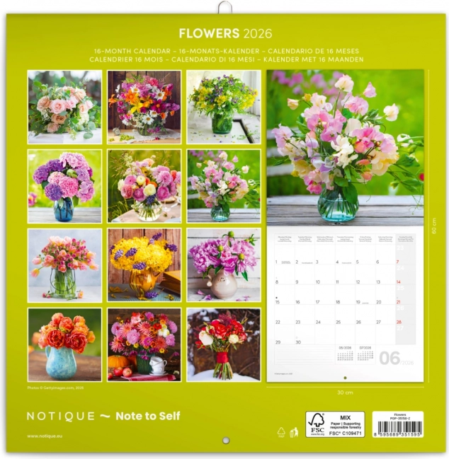 Calendar de notițe Flori 2026