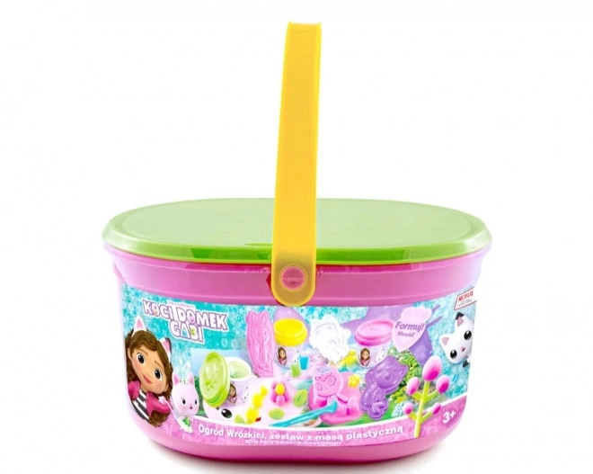 Căsuța de pisică Gabi - grădina zânelor, set cu plastilină