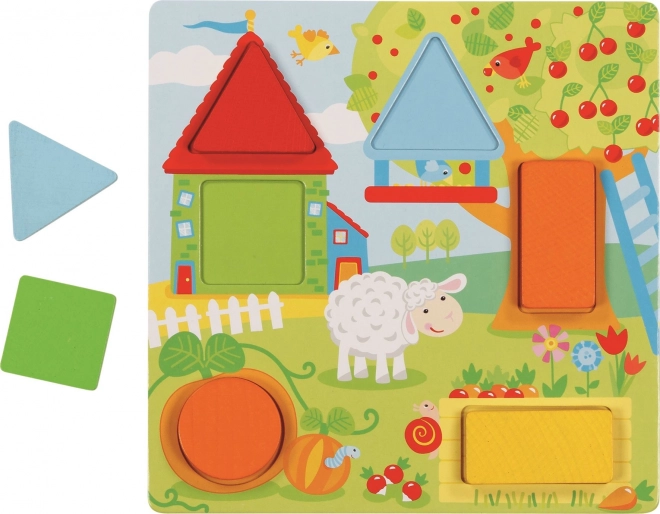 Joc puzzle cu forme geometrice Goki