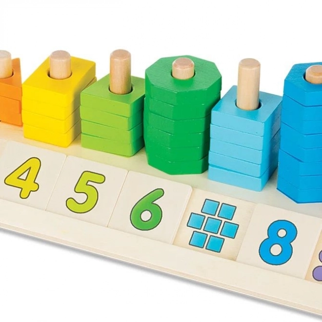 Puzzle de învățare a numerelor, formelor și culorilor