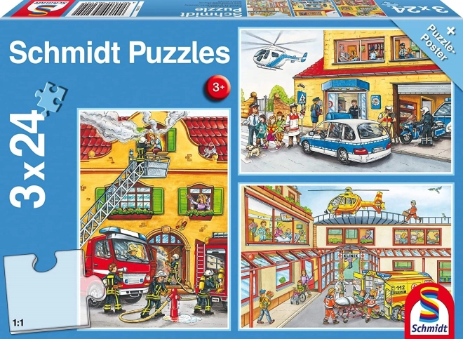 Puzzle Servicii de urgență pentru copii SCHMIDT