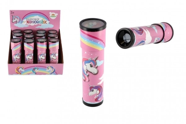 Kaleidoscop cu Unicorn din plastic 16,5 cm