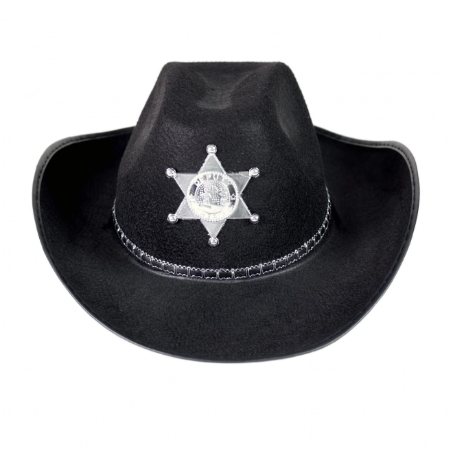 Pălărie șerif cowboy cu stea pentru adulți