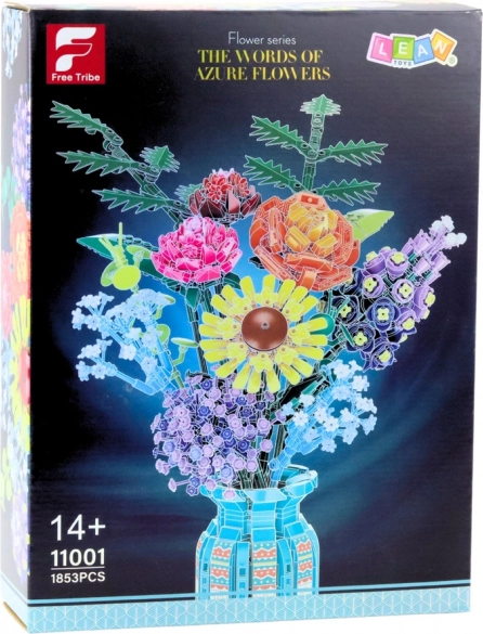 Set de construcție buchet de flori în vază, 1853 piese
