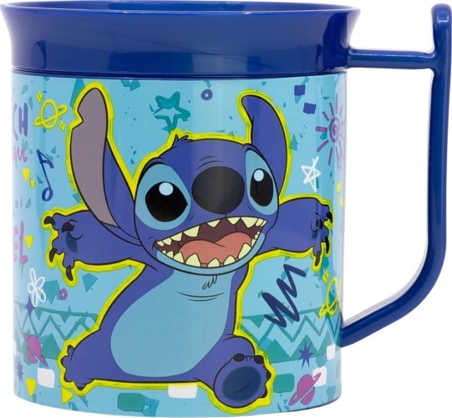 Cănuță din plastic cu motiv Stitch