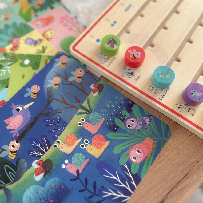 Tooky Toy joc din lemn Învățarea numărării animalelor