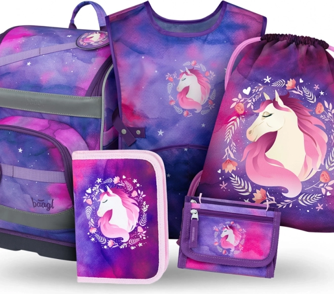 Set BAAGL Zippy Plus Cal: Ghiozdan, Penar, Sac, Sort, Portofel