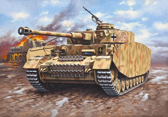 model de tanc PzKpfw IV Ausf. H coborât