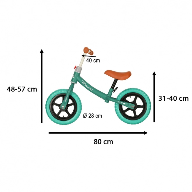 Bicicletă balans ușoară pentru copii gri roz – turcoaz