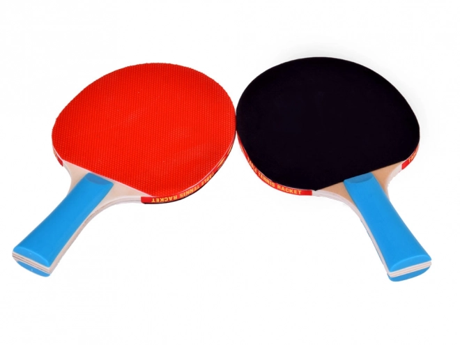 Set palete de ping-pong din lemn cu 3 mingi de tenis de masă