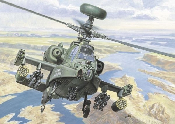 Elicopter Italeri AH-64D Longbow Apache pentru asamblare