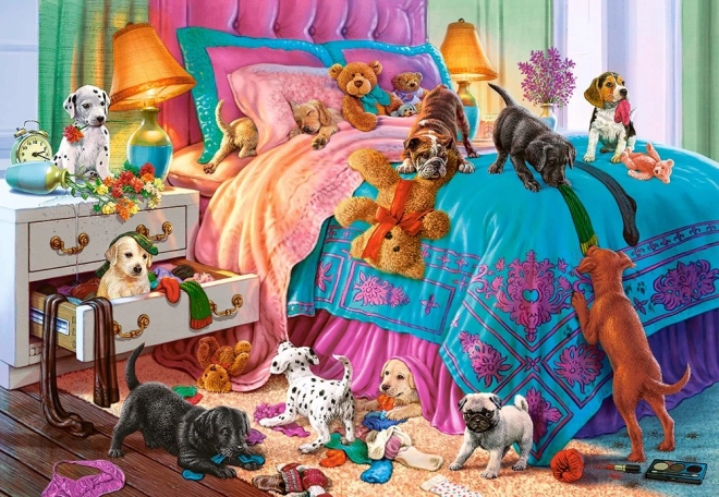 Puzzle 1000 de piese - Căţeluşi neastâmpăraţi