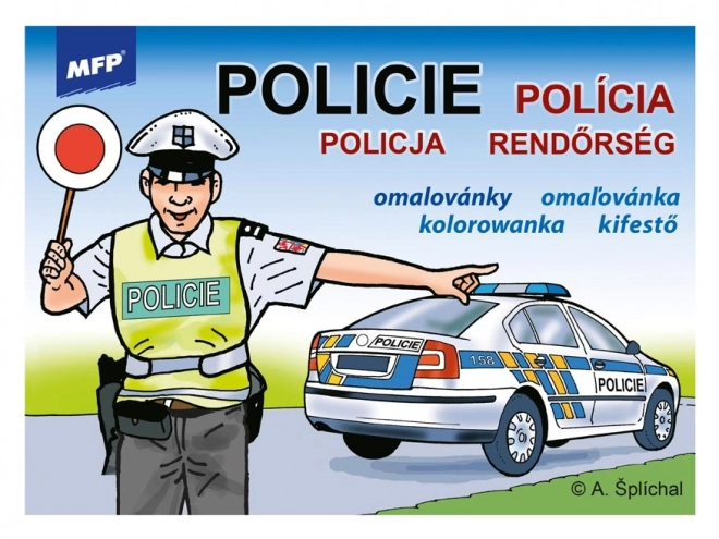 Carte de colorat MFP Poliția