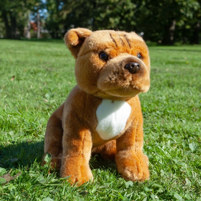 Câine Staffordsire Bull Terrier din pluș eco-prietenos 30 cm