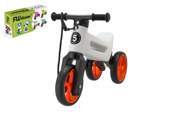 bicicletă fără pedale funny wheels supersport 2v1 portocalie – Alb-portocaliu